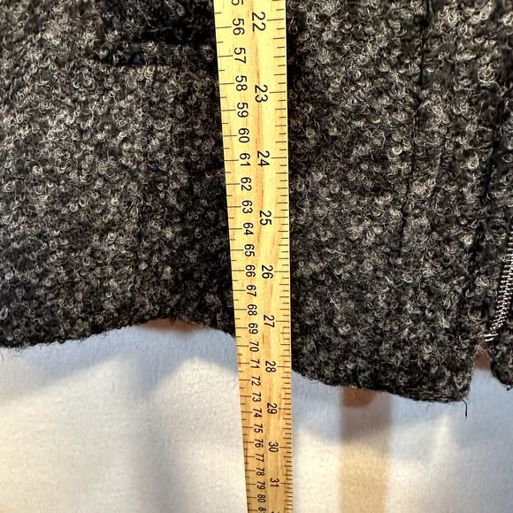 Anne Klein Wool Hooded Coat Womens M Winter Overcoat Warm Cozy Minimalist Office - Picture 10 of 13